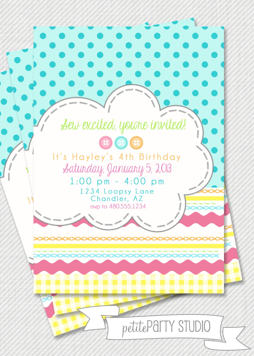 PARTY PRINTABLE - Lalaloopsy Inspired Party Printable Birthday Invitation - Petite Party Studio Il_170x135