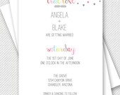 PARTY PRINTABLE - Vintage Modern Wedding or Bridal Shower Invitation - Petite Party Studio Il_170x135