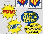 PRINTABLE PARTY COLLECTION - Super Hero Birthday by Petite Party Studio Il_170x135
