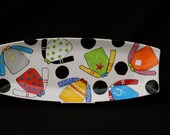 Jockey silk platter