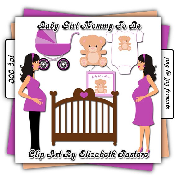 Mommy To Be In Pink Clip Art Collection