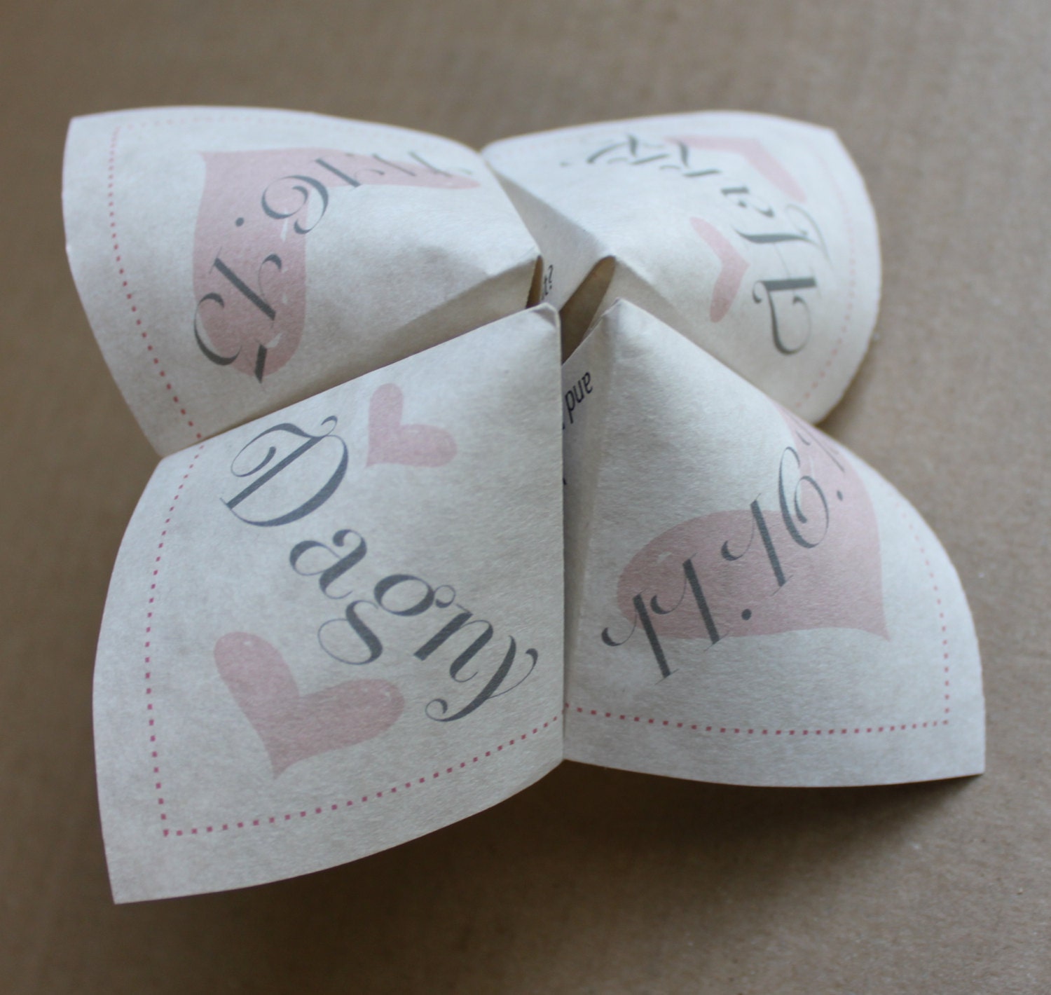 Recipe for a Happy Marriage Cootie Catcher (PDF - PRINTABLE)