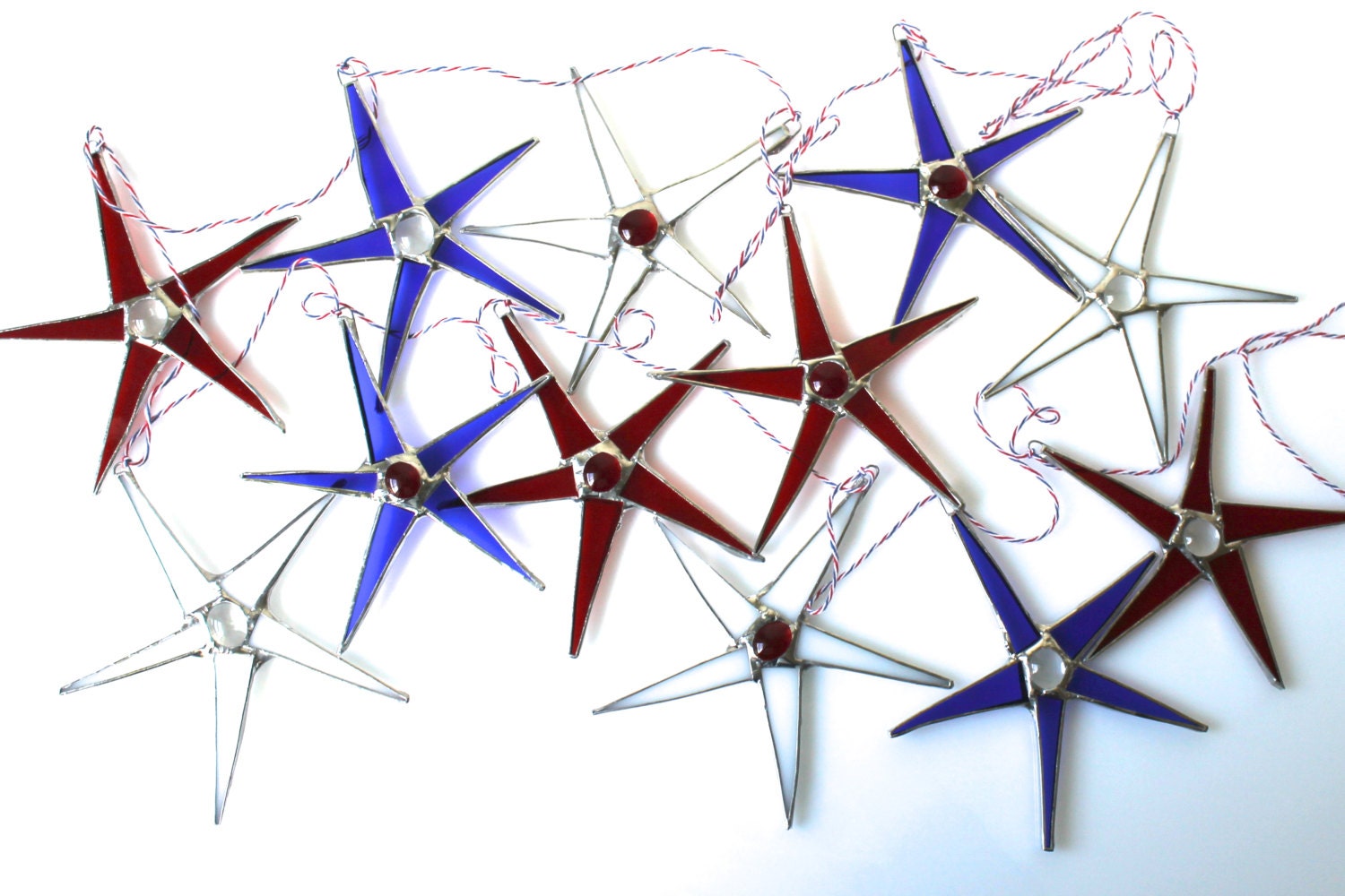 Star Garland - Red White and Blue 4 inch star