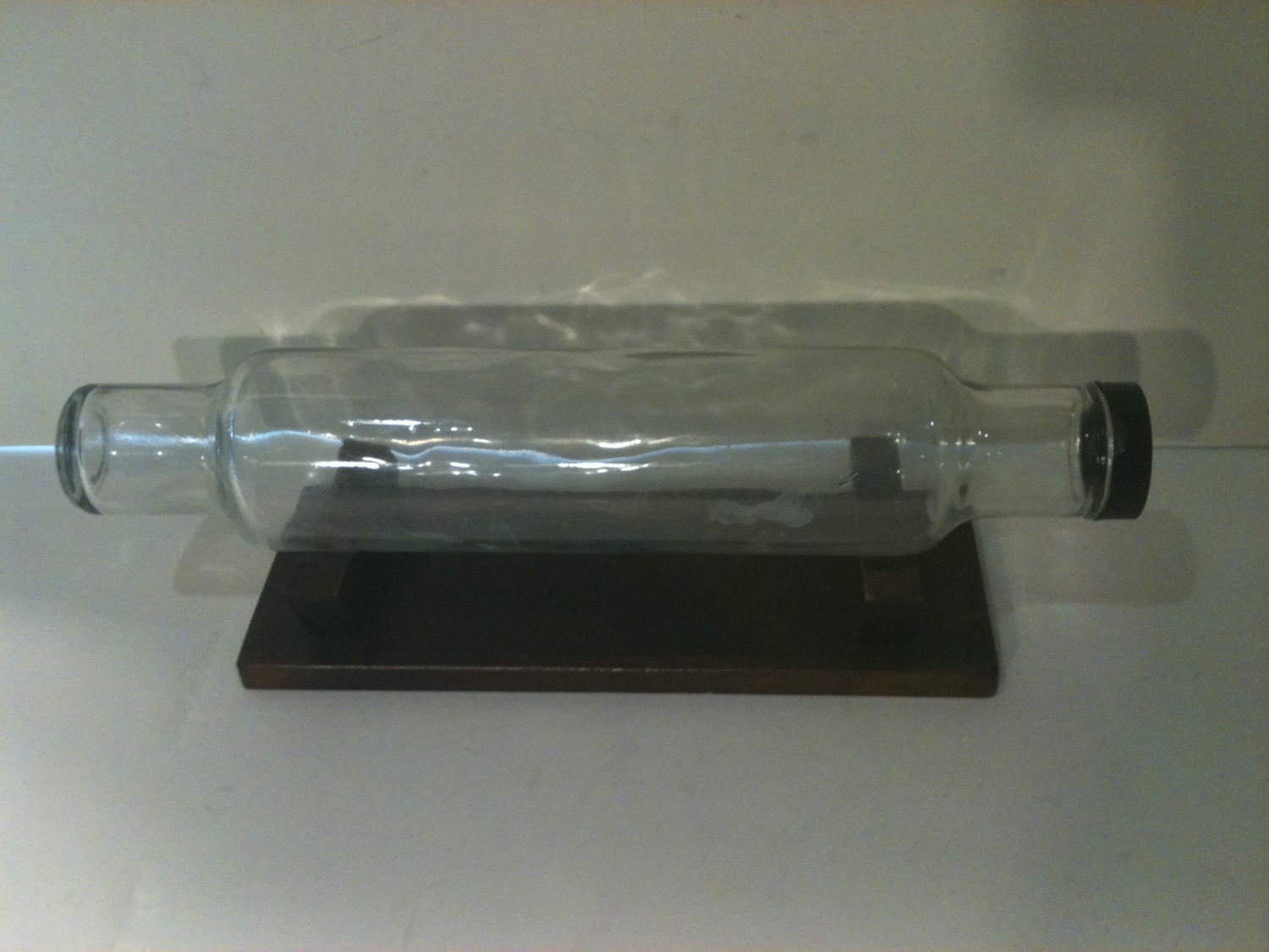 Vintage Glass Rolling Pin with Plastic Lid