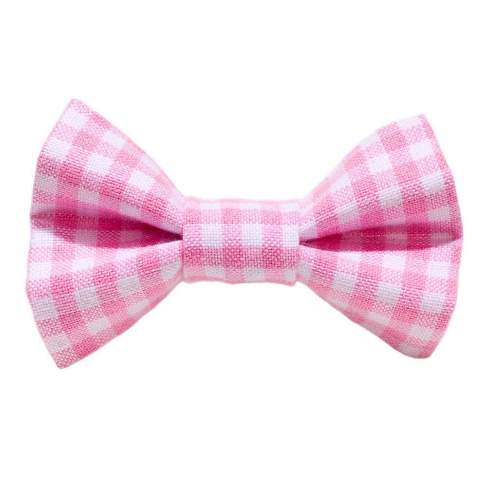 The Weekend in the Hamptons -  Pink Gingham Cat Bow Tie