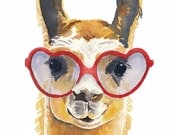 Llama Watercolour PRINT, Watercolor Painting, Llama Illustration, 11x14 Art Print, Limited Edition