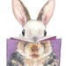Original Watercolor, Rabbit Watercolour, Squirrel Watercolour, Book Cover, 11x14 Painting, Nursery art