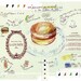 Salted caramel macarons recipe illustration on Laduree paper bag, 8X10 print, Light green macaroon poster, Kitchen art, Food artwork