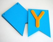 DIY Pendant  Banner Die Cuts, banner supplies, 16 (5.5 x 4 inches) flags A540