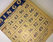 Coptic stitched sketchbook / journal - vintage bingo cards  - red thread