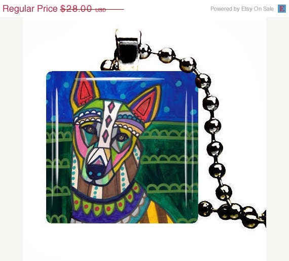 50%  OFF SALE - Canaan Dog Art - Pendant Necklace Gift Jewelry - Wedding Gifts
