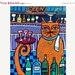50%  OFF SALE - Orange Cat Art Print Poster Bartender Funny Cat Art 11x14 print of Painting by Heather Galler - Wedding Gift