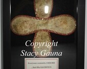 Baseball Cross in 8x10 Shadowbox Frame Personalized