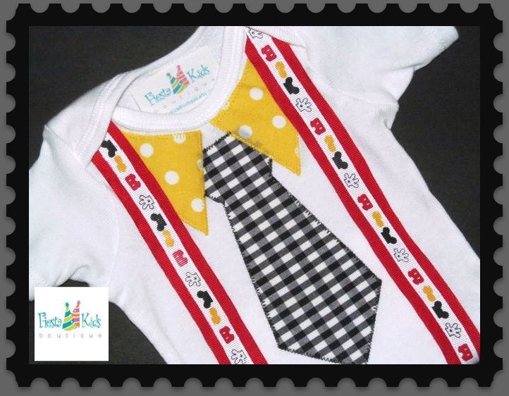 Tie and suspenders onesie, baby boy bodysuit, Lil Man outfit, 0-3M ready to ship Il_570xn