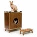 Mid Century Modern Cat House Side Table & Litter Box Cover