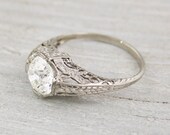 1.17 Carat Vintage Diamond Engagement Ring