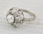 Antique .75 Carat Edwardian Dome Engagement Ring