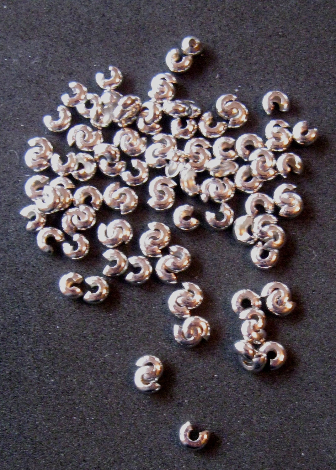 Crimp Bead Covers Silver Bead Cover Jewelry Component  Bead Cover Jewelry Supplies  Findings Necklace Bracelet (100)