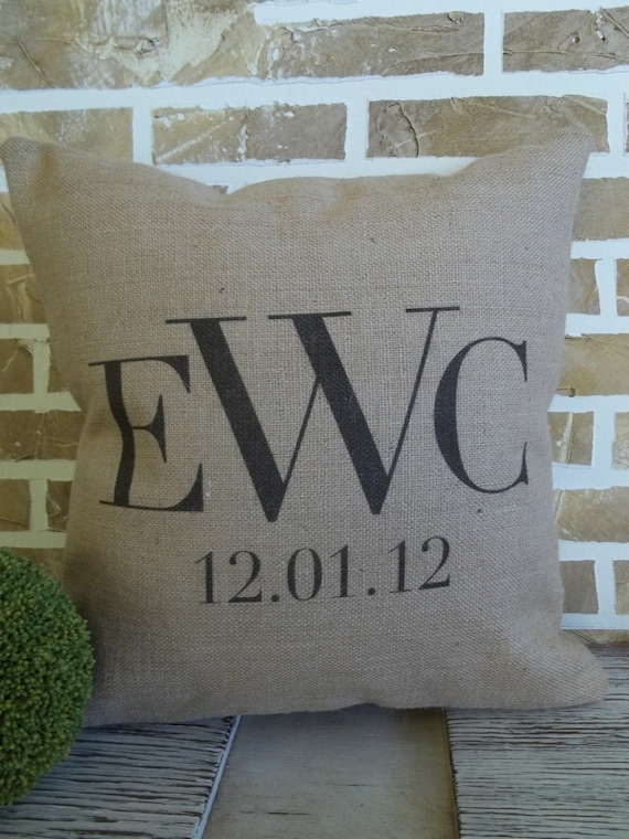 Personalized Monogrammed Pillow with Est. Date