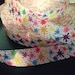 SALE PRICE 5 Yards of Paint Splatter GLITTER Printed Grosgrain Ribbon 7/8 inches wide