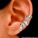 925, Iris wave - solid sterling silver ear cuff earring jewelry non pierced earcuff  090912
