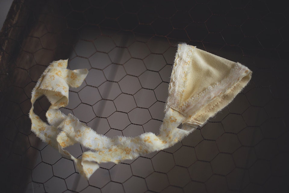 Soft yellow wool head wrap