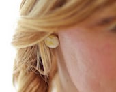 cotton and lace button earrings: choose your color