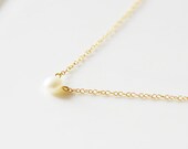 Petit Button Pearl Necklace - everyday jewelry mother's day gift bridesmaids necklaces gift for her