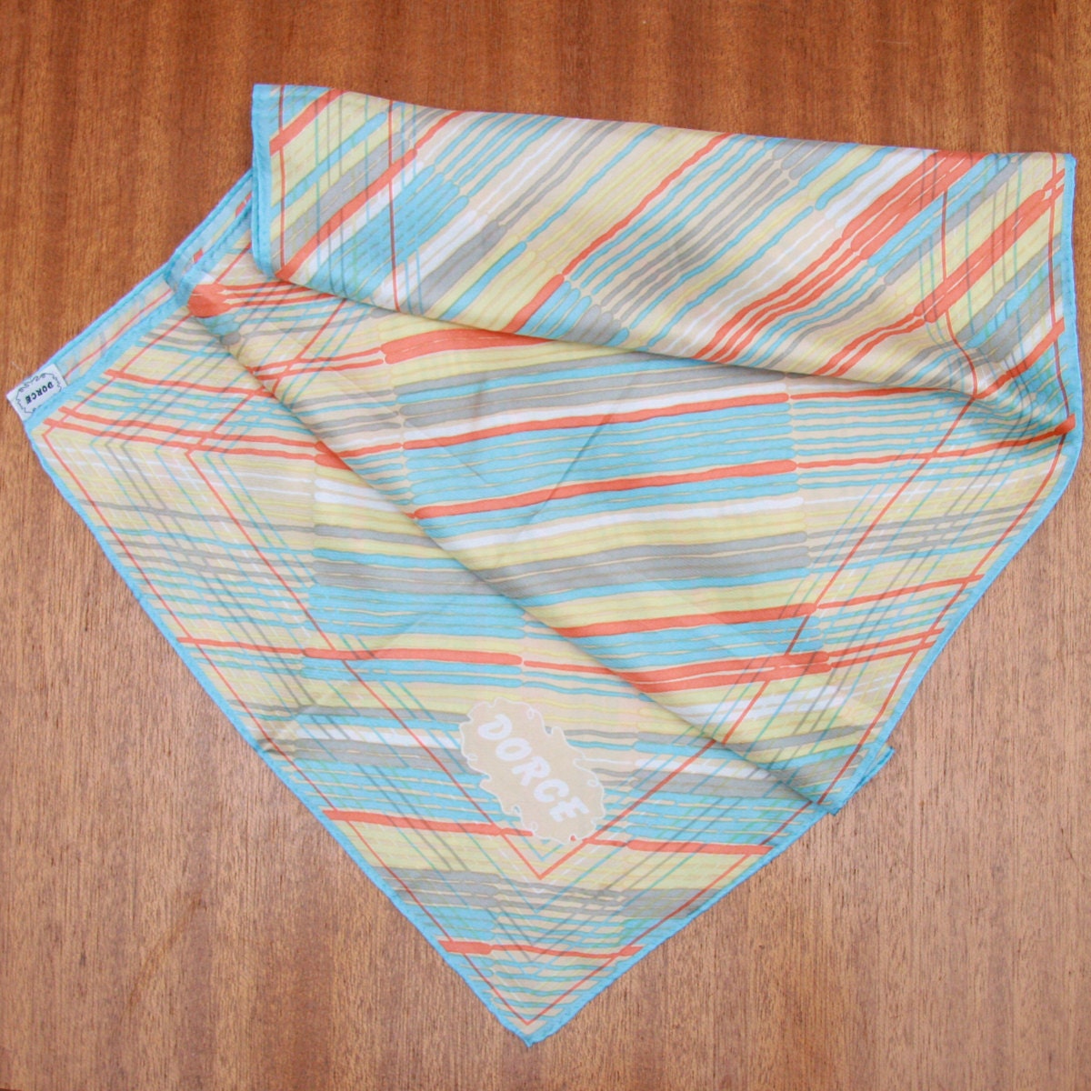 Vintage 60s 70s Abstract Print Dorce Scarf