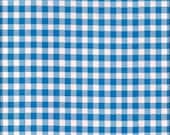 55x55  Gingham Blue Oilcloth Tablecloth