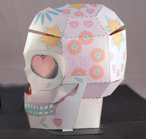 sugar skull popup  card