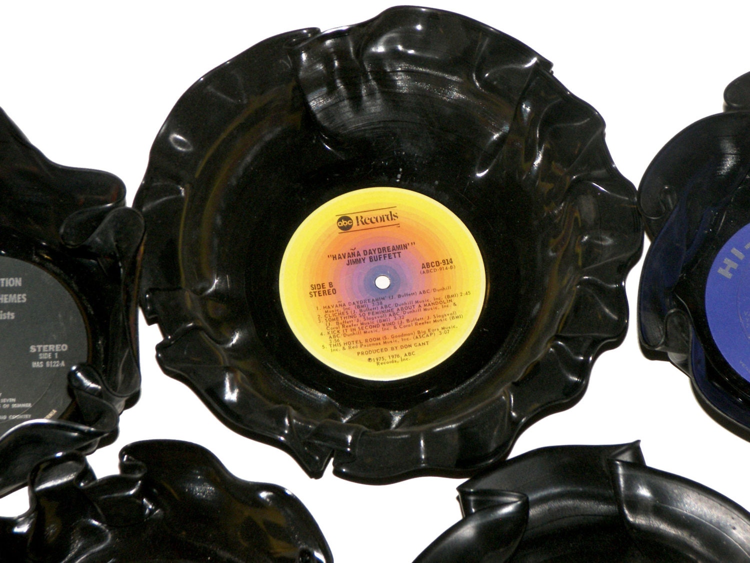 Round Vinyl Record Bowls