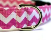 Pink Chevron Zig Zag collar