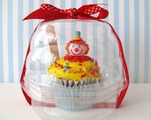 24 Swirl Dome Cupcake Box Plastic Party Favor Birthday Baby Shower Wedding