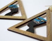Nefertiti pyramid earrings