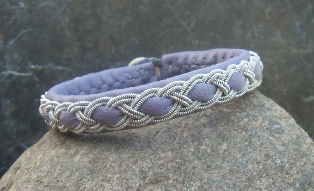 Items similar to Swedish Lapland Bracelet, Sami Jewelry, Leather