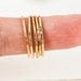 Thin Stacking Rings - Ultra Thin Gold Silver or Rose Gold - SET OF 5 Rings