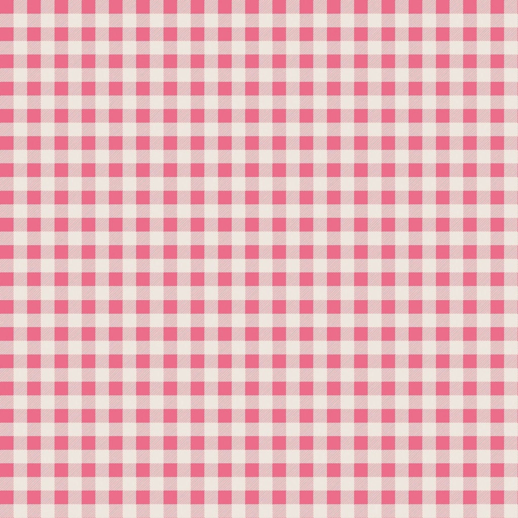 Pink and White Checked Gingham, Saddle Up By Samantha Walker for Riley Blake, Gingham in Pink, 1 Yard