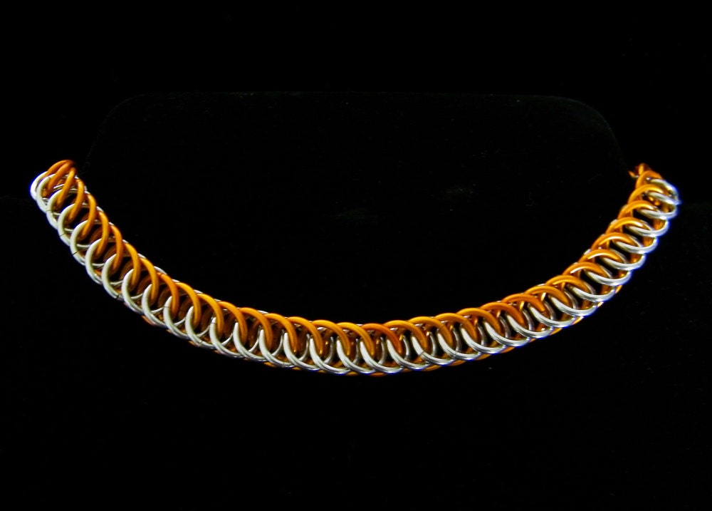 Orange and Silver Persian Choker