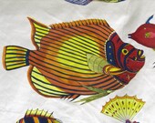 TROPICAL FISH a Design Legacy screenprint   yardage