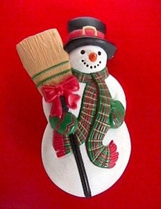 Vintage Cute SNOWMAN PIN Brooch Hallmark Pin Wintertime or Christmas 2.95 original  price with PLAID Scarf Free Shipping