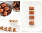 The Best Father's Day Gift - Fleur de Sel, Cinnamon, Cashew Caramels - in (3) separate Mason Jars
