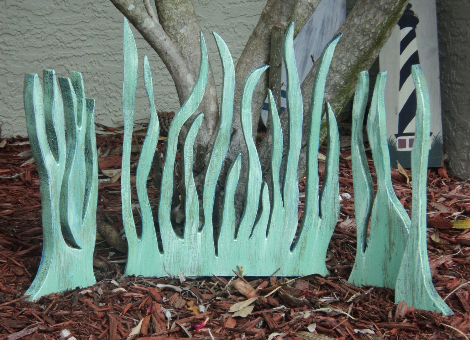 Coastal Decor, 4 Piece Beach-y Wooden Sea Weed,