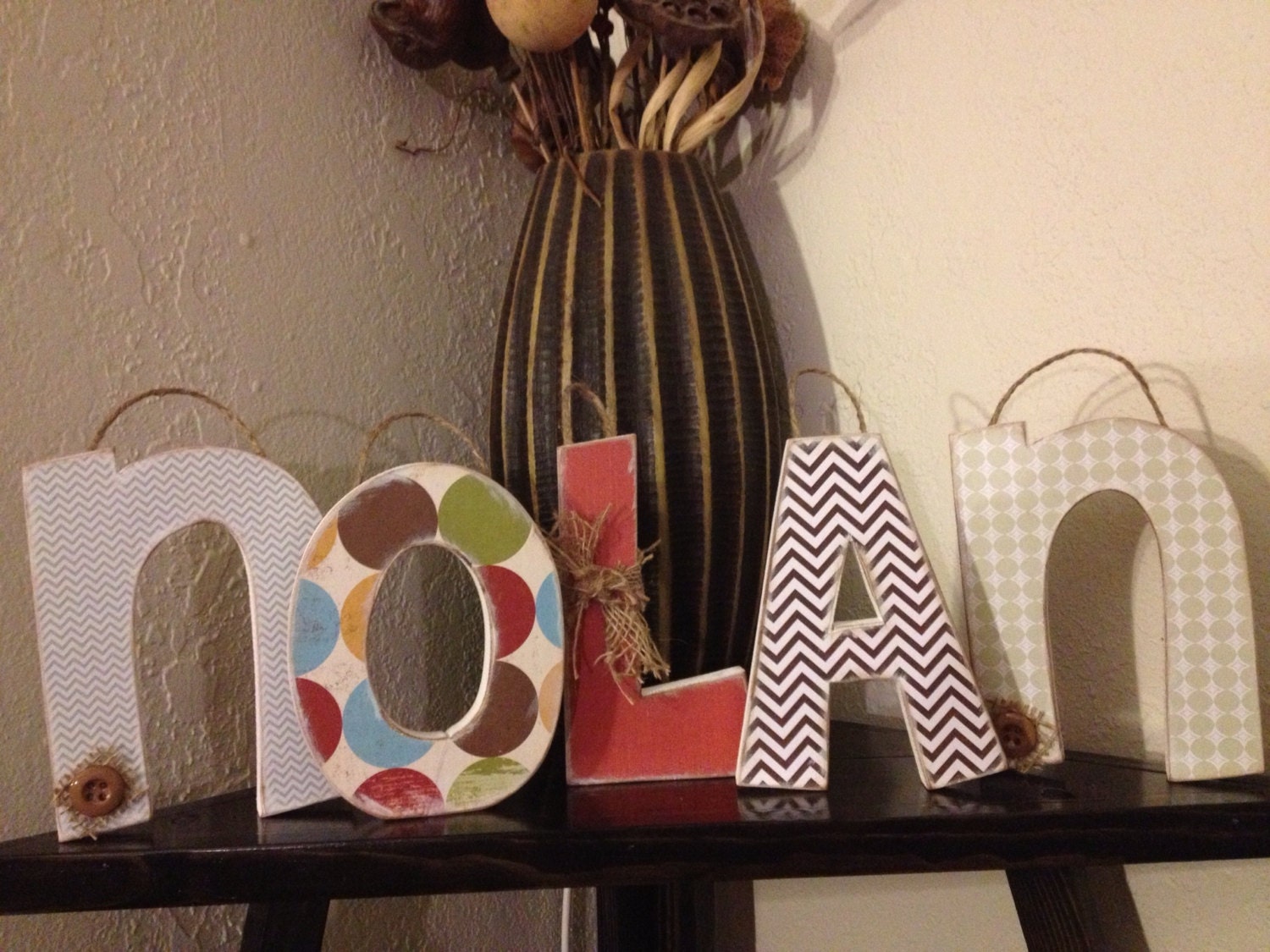 Custom Wood Letter Set--5 letters