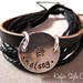Hand Stamped Leather corded bracelet with dog paw print