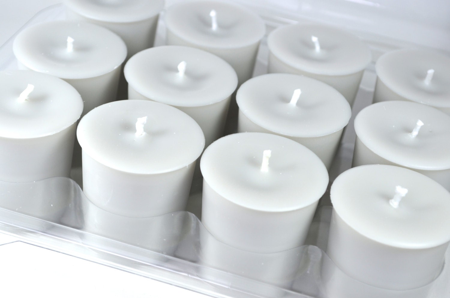 Light Grey Soy Votive Candles 12 Unscented