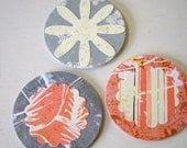 Distressed Pink and Gray Circle Die Cuts Qty 25