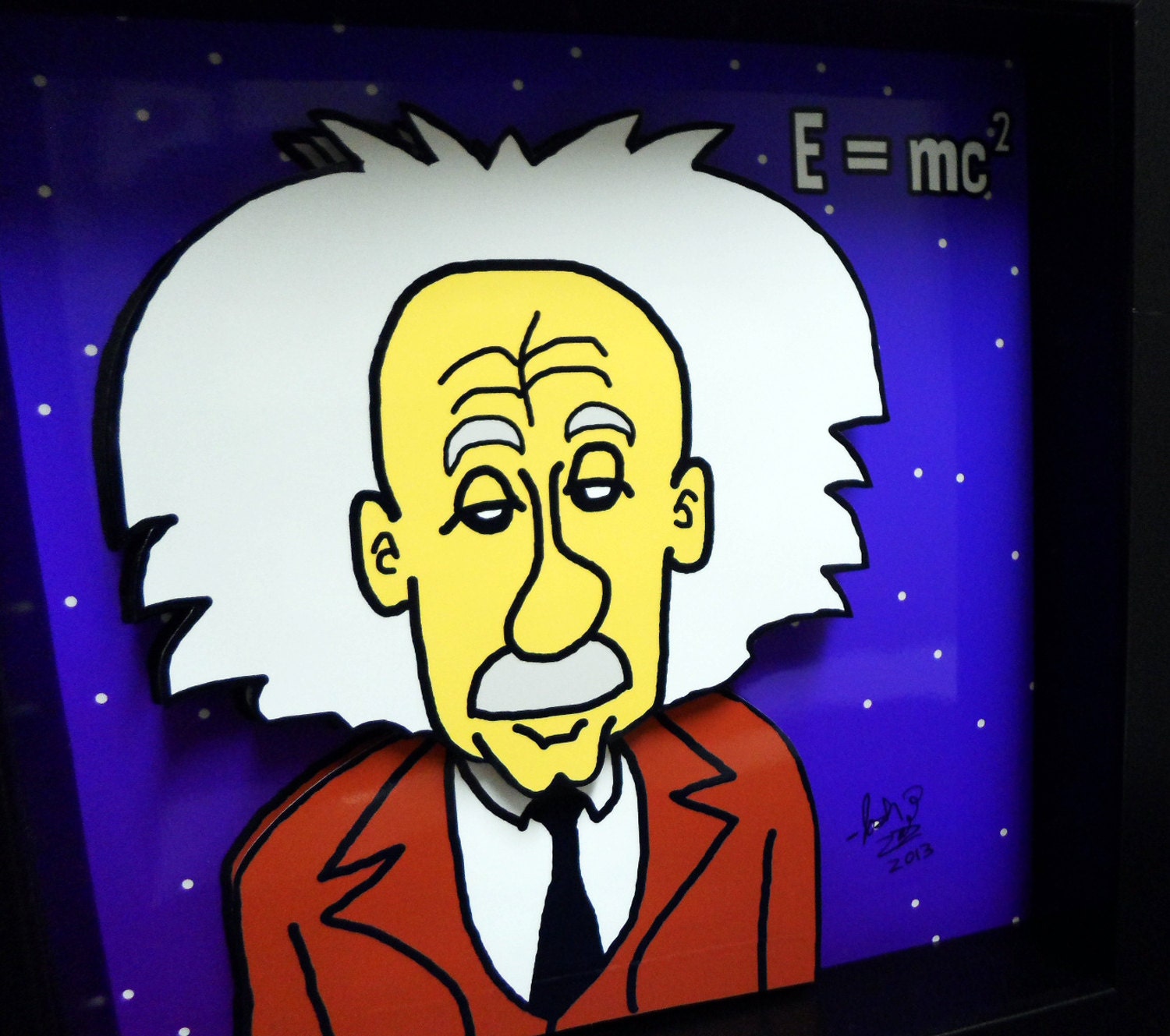 Albert Einstein 3D Pop Art Print Poster Portrait Artwork