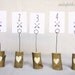 Wooden Table Number Holders - Set of 5 - Wedding Decoration - Place Card Holders - Buffet Food Label Holders