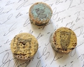 Wedding wine cork magnets